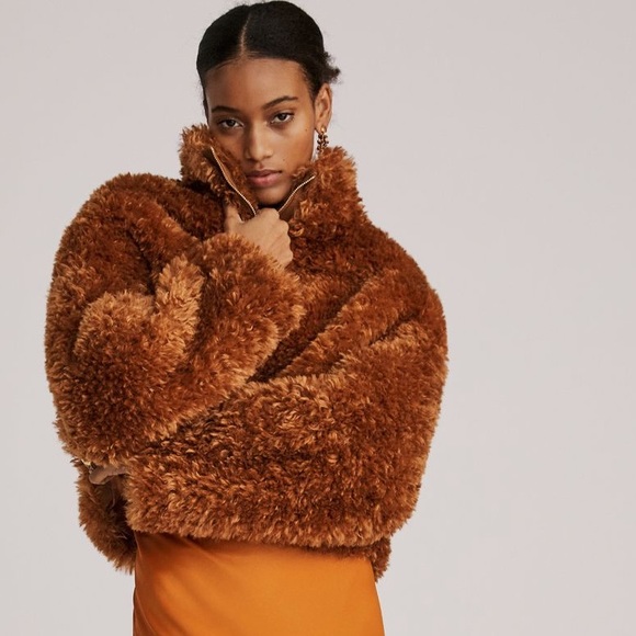 Anthropologie Jackets & Blazers - Anthropologie NWT Sz SM faux fur zip up jacket; top rated, sold out @ Anthro